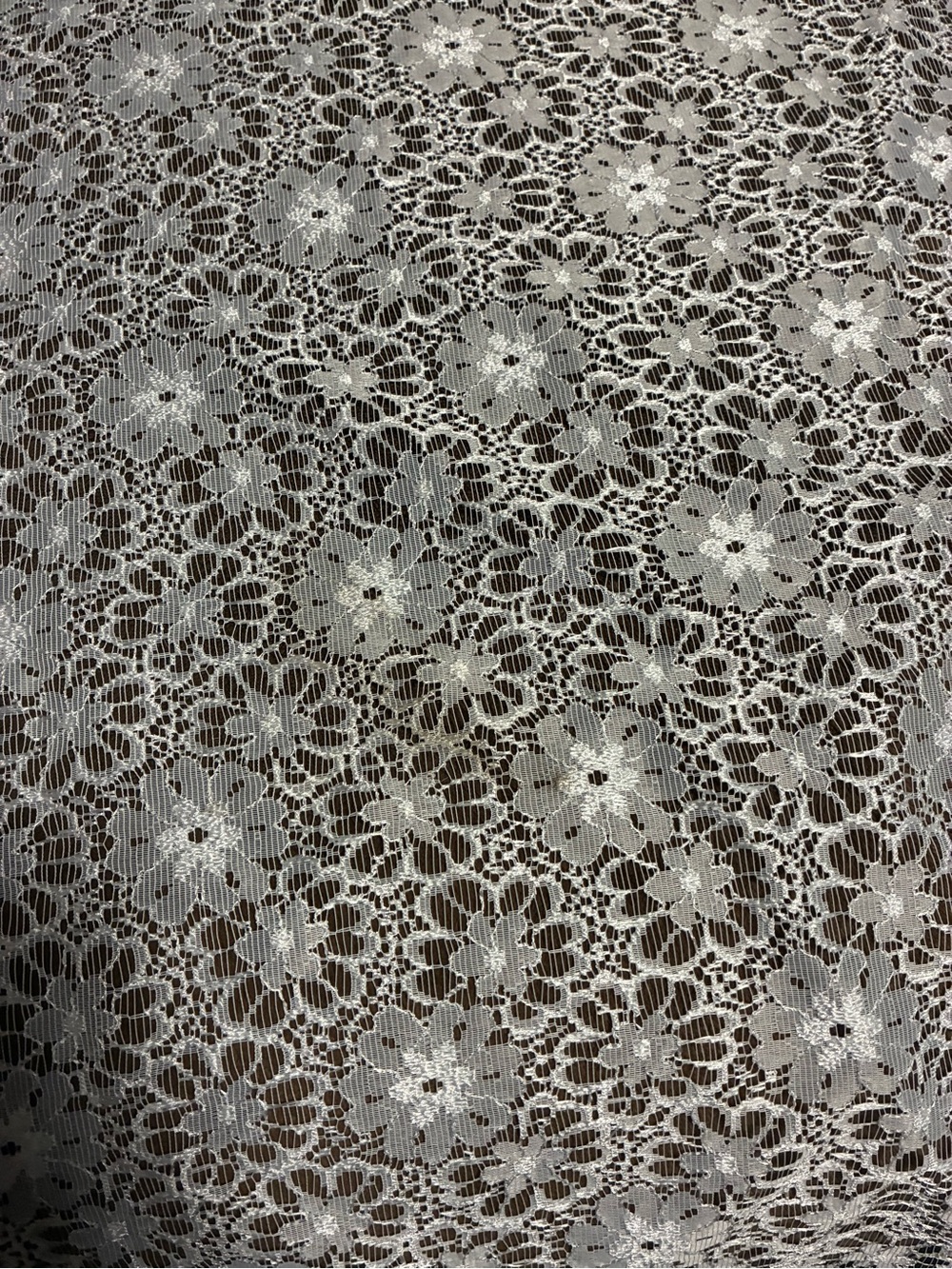 Vintage White Floral Lace Tablecloth 74” by 58” - Picture 2 of 4
